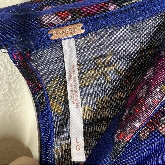 Free People Blue Floral Blouse - Picture 9 of 11